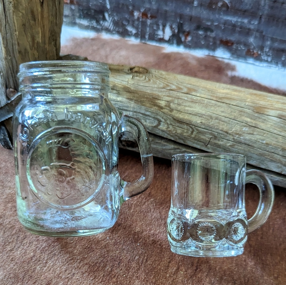 Vintage Glass Mini Mug Bundle